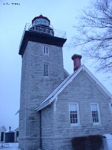 Looking up at the tower.