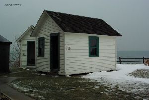 Several small buildings on the grounds.