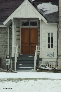 Main entrance doors.