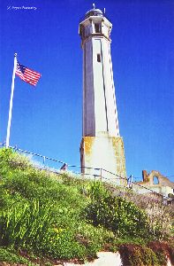 Beautiful shot of the Alcatraz Island Light.