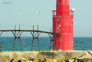 Close up of the catwalk and entrances.