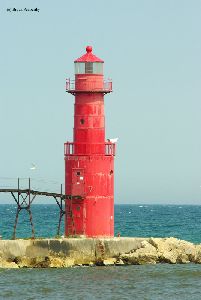 The lighthouse and the lake.
