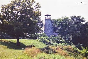 The lighthouse from down the hill.