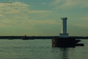 The Breakwater, Crib, and Horseshoe Reef lights.