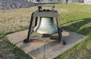 Fog bell on the grounds of the Buffalo Main Lighthouse.