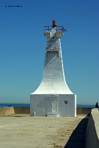Close up of the lighthouse.