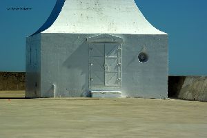 Doors at the base of the tower.