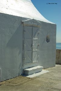 Doors at the base of the tower.