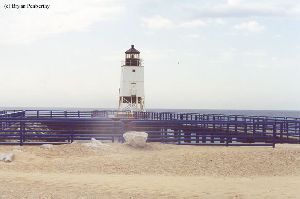 Nice landscape shot of the lighthouse and area.