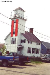 Close up shot of the front range light.