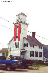 Close up shot of the front range light.