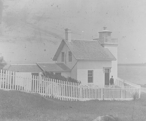 U.S. Coast Guard Archive Photo of the Bristol Ferry Lighthouse (1884)