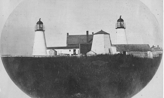 1830 Chatham Lighthouses courtesy Coast Guard