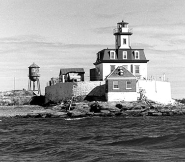 U.S. Coast Guard Archive Photo of the Rose Island Lighthouse