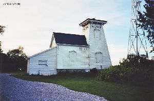 The old lighthouse with the new "steel" light.