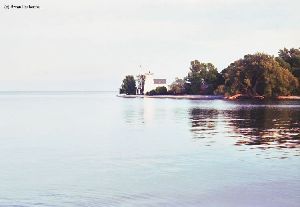 Distance shot of the two lighthouses.