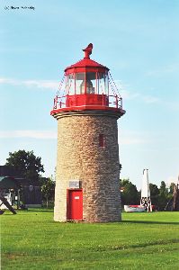 Close up shot of the lighthouse.