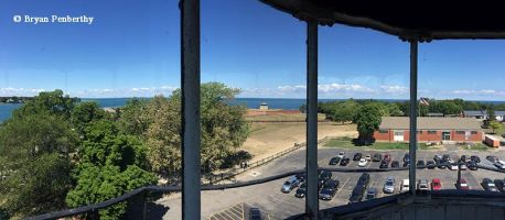 Panoramic view from the lantern of the Fort Niagara Lighthouse.