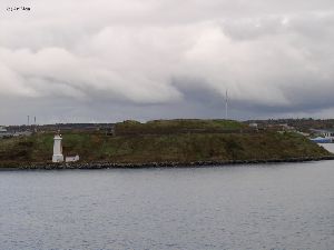 Clouds roll in over the harbour.