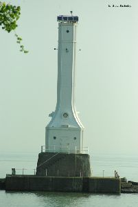 Close up of the lighthouse.