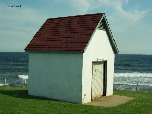 The oil house building.