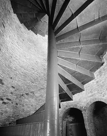 Library of Congress photo of the tower stairs