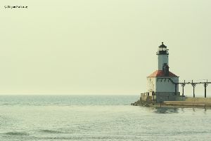 A light wave passes the lighthouse.