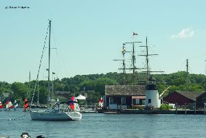 The seaport is a bustling place.