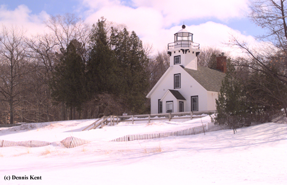 Photo of the Old Mission Lighthouse.