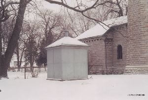 Backside of the oil house.