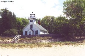 Old Mission from the beach.