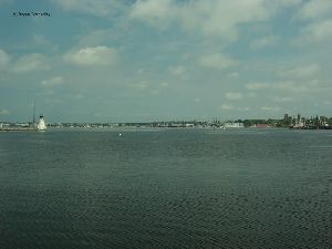 The tower and the harbor.