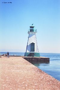 Lighthouse at the end of the pier.