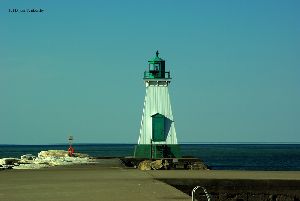 The lighthouse and the lake.