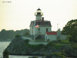 The tower on the island.
