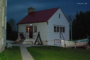 Boat house.