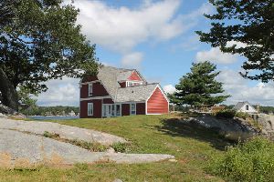 House on the island.
