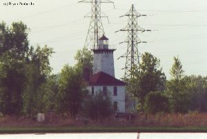 Beautiful close up shot of the Saginaw River Rear Range light.