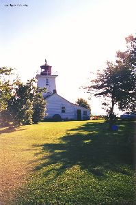 The Salmon Point lighthouse.
