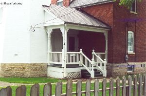 The back porch / entrance to the lighthouse.