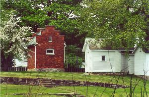 Rear view of the paint / oil shed.