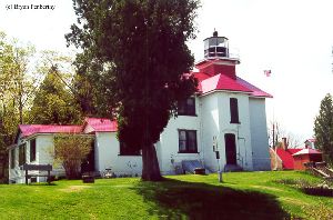 The side view of the lighthouse.