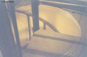The spiral staircase from the top.