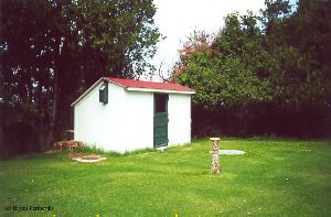 Storage shed.
