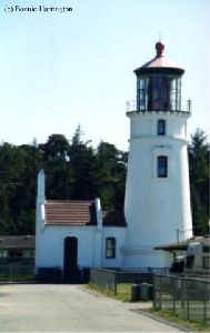 Close up shot of the lighthouse.